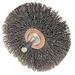 Stem-Mounted Narrow Conflex Brush 3 in dia x 1/2 in W Face 0.0118 in Steel 20000 RPM 1/4 in Stem