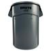 Rubbermaid Commercial FG264360GRAY 44 gal. Vented Round Plastic Brute Container - Gray