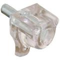 Slide-Co 242159 Small Shelf Support Peg 1/8 in. Metal Stem Clear Plastic Support