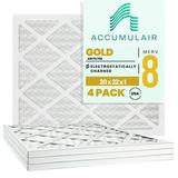 Accumulair Gold 20x22x1 MERV 8 Air Filter (4 Pack)