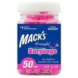 Mack s Dreamgirl Soft Foam Earplugs 50 Pair Pink - Small Ear Plugs for Sleeping Snoring Studying Loud Events Traveling & Concerts