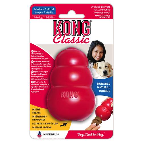 2 x KONG Classic Hundespielzeug á 9 cm aus Naturkautschuk Größe: M