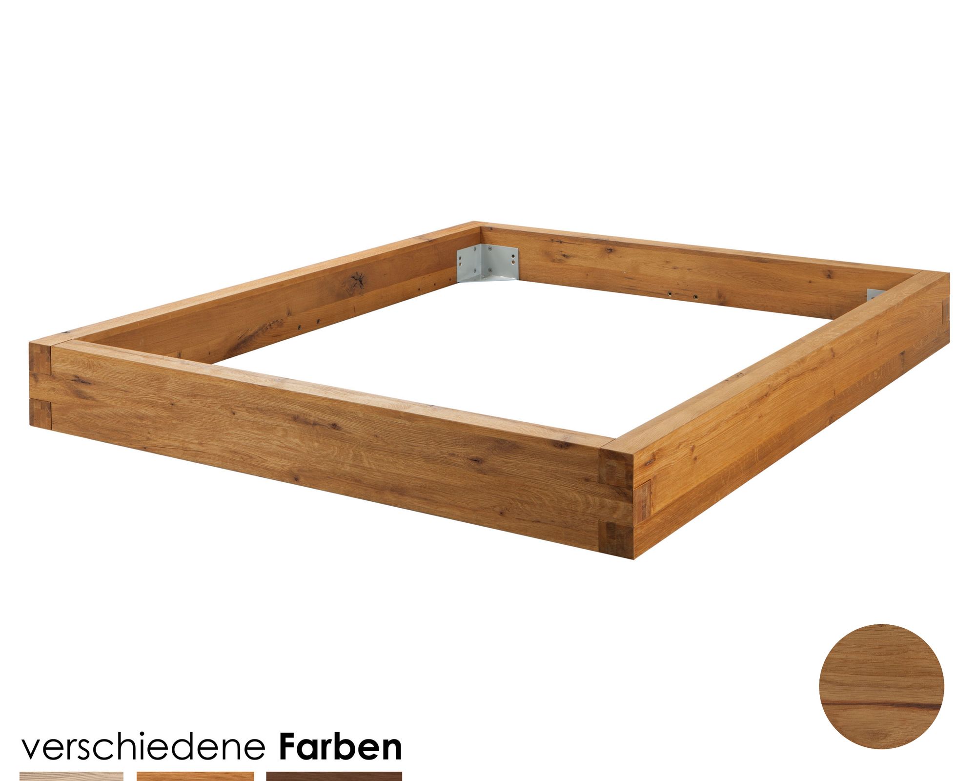 Hasena Oak-Line Wild Bettrahmen Pilatus 23 Wildeiche 180x200 cm natur
