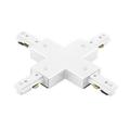WAC Lighting H Track 120V Aluminum X-Shape Connector in White
