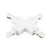 WAC Lighting H Track 120V Aluminum X-Shape Connector in White