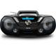 Philips AZB798T/12 CD-Soundmaschine, CD Player Tragbar (Radio DAB+/UKW, Bluetooth, CD, MP3-CD, USB, Kassette, All-in-One-Soundsystem) schwarz