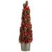 Tori Home 2' Red Potted Pine Cone Crab Apple Pencil Artificial Christmas Tree - Unlit, Metal | Wayfair XDZ201-NA/RE