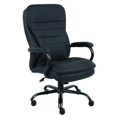 ZORO SELECT 36FK02 Desk Chair, Vinyl, 19-1/4" to 22-1/4" Height, Fixed Arms,