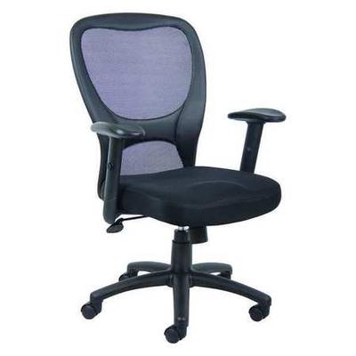 ZORO SELECT 36FJ99 Desk Chair, Mesh, 18" to 21-1/2" Height, Adjustable Arms,