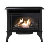 Comfort Glow The Monterey Propane (LP) or Natural Gas (NG) Vent-Free 30,000 BTU Gas Stove, Wood in Black | 32 H x 28.25 W x 14.25 D in | Wayfair