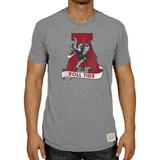 Men's Original Retro Brand Heathered Gray Alabama Crimson Tide Vintage 1974-2000 Logo Tri-Blend T-Shirt