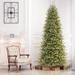 Puleo International 7.5' Green Fir Artificial Christmas Tree w/ 500 Clear Lights w/ Stand in White | 90 H x 44 W in | Wayfair 909-FFSL-75C5