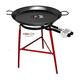 Paella Cooking Set with 70cm Polished Steel Paella Pan, Gas Burner, Legs and Skimming Spoon