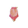 100% Merino Wool Baby Soaker Diaper Cover longies (M, Pink-Natural White)