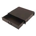 DIGITUS document tray & keyboard tray - 19-inch - 2U - front & rear mounting - variable installation depth - for network cabinets & server racks - lockable - black