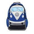 BRISA VW Collection - Volkswagen Hiking Laptop University Backpack in T1 Bus Campervan Design (30 L/7.9 gal/Large/Blue)