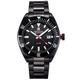 Swiss Military Men's Quartz Watch with Black Dial Analogue Display and Black Stainless Steel Plated Bracelet 6-5214.13.007