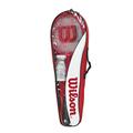 Wilson Badminton Set, Tour, Unisex, Incl. Four Rackets, Three Shuttlecocks, One Net, Two Extendable Poles, Floor Fixings and Carry Bag, WRT8444003