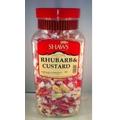 WJ Shaws RHUBARB & CUSTARD 2KG JAR Old Sweet Shop Style