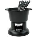 Chasseur Cast Iron Matt Black Fondue Set