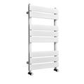 Warmehaus Minimalist Bathroom Flat Panel Heated Towel Rail Radiator Ladder Rad 800 x 450 mm - White