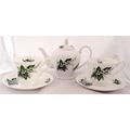 Lily of The Valley Tea Set for Two Fine Bone China Hand Decorated in The UK Lilies Tea Set 1 Teapot 2 Cups & 2 Saucer Free UK Delivery