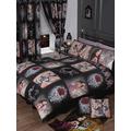 Double Bed The Story of The Rose, Duvet/Quilt Cover Bedding Set, Alchemy Gothic, Mask Red, Black, Purple, White