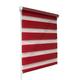 Red Day and Night Zebra/Vision Window Roller Blind, Choice of 16 Width Sizes, 85cm Wide (+4.5cm fittings)