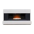 Adam Verona Freestanding Electric Fire, 2000 Watt, White/Grey