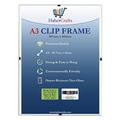 A3 Clip Frames Picture Photo Frame Wall Hanging Strong Glass Free Frameless Clear Frame for Posters Certificates Photographs Comics Lightweight 297mm x 420mm (A3 Clip Frame - 24 Frames)