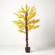 HOMESCAPES Artificial Yellow Silk Tree, Artificial Forsythia Tree measuring 5 feet tall