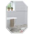 Neue Design Mood Octagonal Bathroom Mirror Wall Mounted, Frameless Modern & Stylish Design with Contemporary Bevelled Edges (70cm x 50cm)