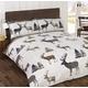 So Soft Flannelette Stag King Size Duvet Cover and 2 Pillowcases Bedding Bed Set Brushed Cotton Quilt Cover Natural, Grey