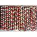 Blue/Red 72 x 0.5 in Area Rug - Modern Rugs Fishtail Plaid Handwoven Wool Blue/Red/Beige Area Rug Wool | 72 W x 0.5 D in | Wayfair nvk_ftail-I-68