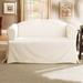 Sure Fit Cotton Duck T-Cushion Sofa Slipcover Cotton in White | 75 W x 60 D in | Wayfair 28611