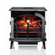 Dimplex Burgate BRG20 OptiMyst Black Electric Stove Remote Control Log Effect