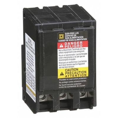 SQUARE D QO3125SL Lug, 240V AC, 125A, 3 Poles