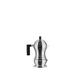 Alessi Cast Aluminium Espresso Coffee Maker with a Polyamide Handle & Knob, Aluminium, black, 1 Cup