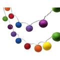 Blaze On Ambient Ball Fairy Lights (Rainbow Colours) - Hand-Spun Haute Couture Cotton Balls - 30 LED Lights - UK Plug - Safe - Indoor - Low Voltage - Decorative Lights - DC 31V