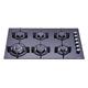 Millar GH9061PB Hob 90 cm Tempered Glass Black 6 Gas Burners