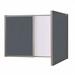 Ghent s Fabric VisuALL PC Multi Board Cabinet with Whiteboard in Gray