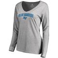 Women's Fanatics Branded Heather Gray Middle Tennessee State Blue Raiders Proud Mascot Long Sleeve T-Shirt