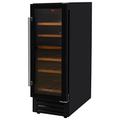 Russell Hobbs Freestanding or Integrated Large, Drinks & Wine Chiller with Glass Door, 18 Bottle Capacity in Black RHBI18WC1