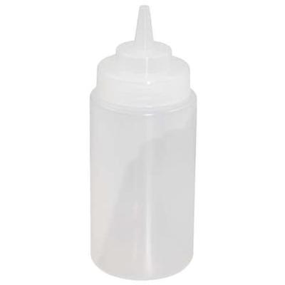 CRESTWARE SB16CW Squeeze Bottle,Plastic,Clear,16 oz.,PK12