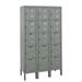 HALLOWELL U3256-5A-HG Box Locker, 36 in W, 15 in D, 66 in H, (3) Wide, (15)