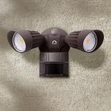 Eco-Star 13" Wide Bronze Finish Motion Sensor LED Security Light