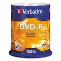 Verbatim DVD-R 4.7GB 16x AZO Recordable Media Disc - 100 Disc Spindle - 95102