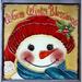 Continental Art Center Snowman w/ Winter Bless Tile Decorative Accent Ceramic | 8 H x 8 W x 0.5 D in | Wayfair BD2250