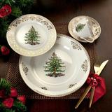 Spode Christmas Tree Gold 4-Pc Place Setting Porcelain/Ceramic in White/Yellow | Wayfair 749151557093