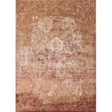 Brown 18 x 18 x 0.25 in Area Rug - Loloi Rugs Anastasia Power Loom Copper/Ivory Rug Polyester/Polypropylene | 18 H x 18 W x 0.25 D in | Wayfair